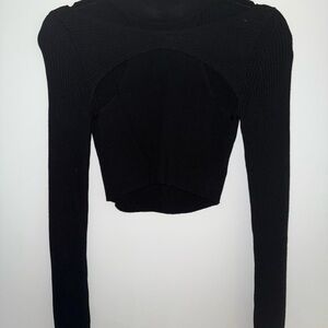 Urban Outfitters Black Cut Out Bodysuit Sweater